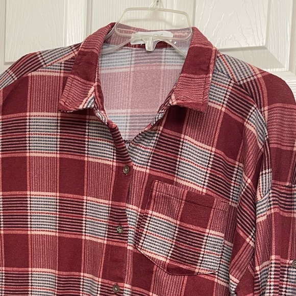 PLAID cozy cotton button down shirt - Picture 4 of 4